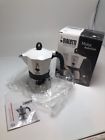 04-4813 Bialetti Moka Induction Espresso Maker Stainless Steel White 8006363007771