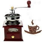 0735548281832 Unbranded Manual Handle Double Steel Blades Coffee Bean Grinder Wooden Storage Light Brown 735548281832