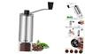 180606 Manual Coffee Grinder With Adjustable Ceramic Conical Burr Brushed Stainless