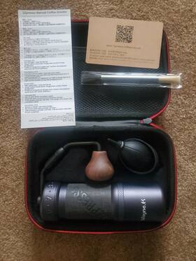 1zpresso 445006166153 Manual Coffee Grinder Stainless Steel Conical Burr Numerical Adjustable Setting
