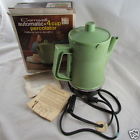 2134 Cornwall 4 Cup Electric Automatic Percolator Coffee Pot Green Vintage 1970s