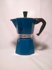L.46717 326700 3813 Moka Express Stove Coffee Bialetti 6 Cup Pot Blue Inv