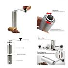 32681 Sunpauto Manual Coffee Grinder Brushed Stainless Steel Hand 614993032681