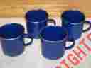 11319127777 4 Cups Mugs Enamel Outdoor Kitchen Camping Cooking Utensils