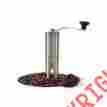 60612 Hand Burr Coffee Grinder Silver Ceramic Manual Crank Mill Spice Herb Bean Canister 0707430660612