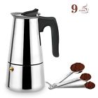 680847041871 Unbranded Stovetop Espresso Maker Stainless Steel Moka Pot