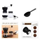 763383892418 Manual Coffee Grinder With Two Clear Glass Jars