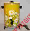 7644 Sears Vintage Electric Percolator Coffee Maker Litho Daisy 12 To 30 Cup