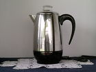 8 Cup Vintage Electric Farberware Coffee Pot Superfast Chrome Percolator