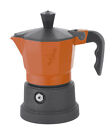 8033116700063 Colori Top Moka 6 Cup Stovetop Espresso Pot Orange Teflon