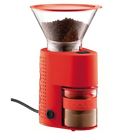 88866 Bodum Electric Coffee Bean Grinder Red Variable Grind Settings Countertop