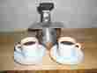 99.5 Luxa Guido Bergna Vintage Moka Pot For Two Gb Made In Italy All 2 Cups Saucers