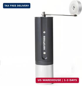 Aeropress 085276082738 Manual Coffee Grinder - Portable Hand Burr With Titanium-coate