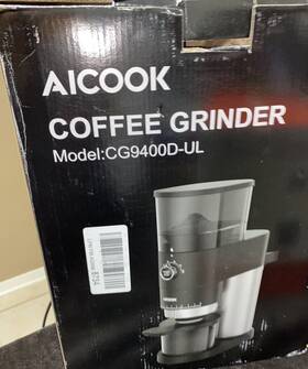 Cg9400d-ul Aicook Electric Burr Coffee Grinder 42 Precise Grind Settings One Touch 50s Grinding