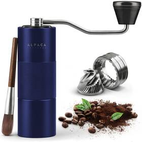 Av1-blue Alpaca Ventures Manual Coffee Grinder By - Stainless Steel Conical Burr