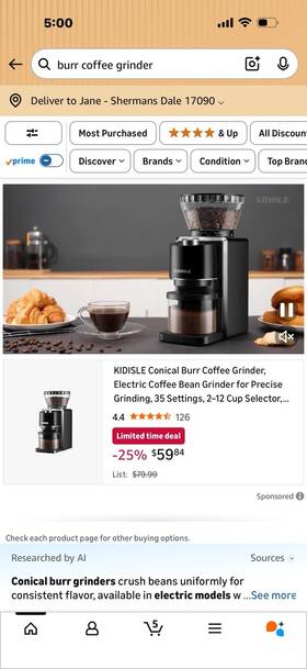 Amazonbasics 840324429244 Amazon Basics Burr Coffee Grinder