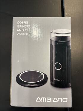 Ambiano 099100291049 Electric Coffee And Spice Grinder Usb Cup Warmer Stainless Steel Blades