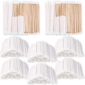Yon-amyhill-2826 Amyhill 3000 Pcs Individually Wrapped Wooden Coffee Stirrers Disposable 7 Inch