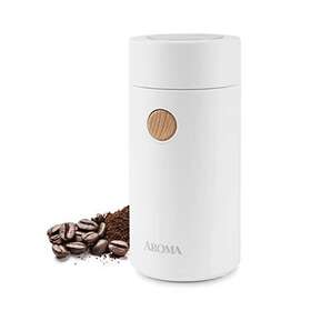 Aroma Housewares 021241101073 Mini Coffee And Herb Grinder With Stainless Steel Blades White 40 G