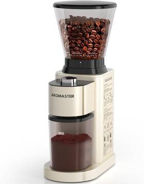 Aromaster 445004051000 Coffee Bean Grinder With 48 Gind Settings Conical Burr