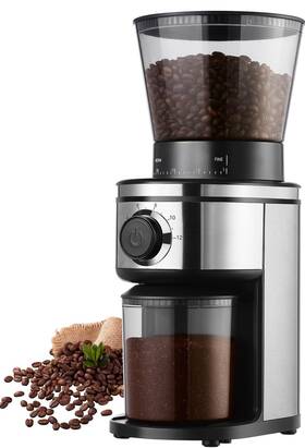 Grinder-2-12 Aychiro Azng702sn Burr Coffee Grinder Electric Conical Bean Cups-black&silver