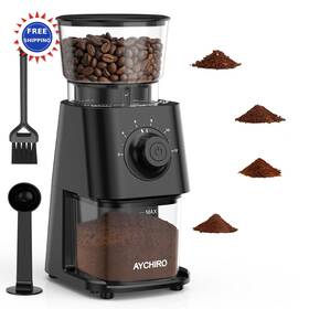 Gk-us-bg710-01 Aychiro Coffee Grinder Electric Beans For Home Use With 30 Grind Settings