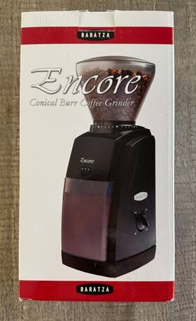 X001axhtor Baratza Encore Conical Burr Coffee Grinder Model 485 Black 100-120 Vac 50/60hz