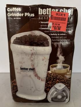 Im-160w Better Chef Coffee Grinder Plus 150 Watt Model New Open Box Vintage