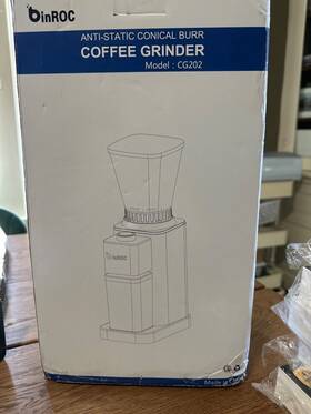 Modcg2002 Binroc Cg202 Anti-static Burr Coffee Grinder 48 Grind Settings Forperfection
