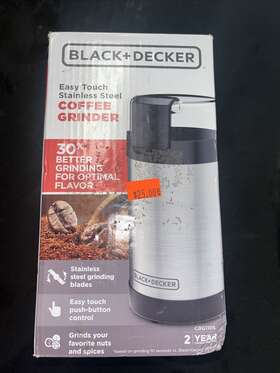 Cbg110s Black Decker And Coffee Grinder One Touch Control Stainless Steel New
