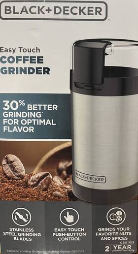 Cbg11os Black Decker And Coffee Grinder Stainless Steel Easy Touch Push Button Control