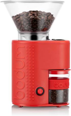 10903-04us-3 Bodum Bistro Electric Conical Burr Coffee Grinder Preset Timer 12 Grind Settin