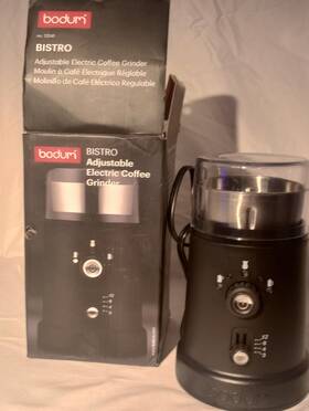120111 Bodum New Open Box Bistro Electric Coffee Grinder Model #120111