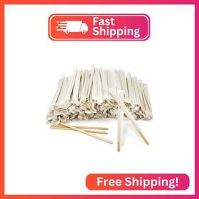 Boesma 631851024343 500pcs Bamboo Coffee Stirrers Individually Wrapped Stir Sticks 5