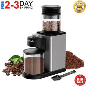 236575 Branded Conical Burr Coffee Grinder Electric - 200w Compact Automatic Bean Grinde