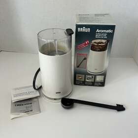Ksm4 Braun 4 4041 Aromatic Coffee Bean Grinder 2.5 Oz White With Original Box