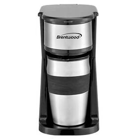 Brentwood 658580455354 Portable Single Serve Coffee Maker With 14oz Black 1 Cup