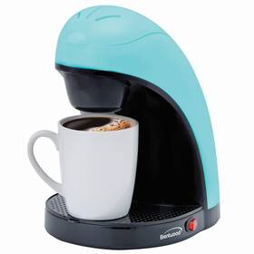Brentwood 812330025222 Single Serve Coffee Maker With Porcelain Mug In Blue 1 Cup