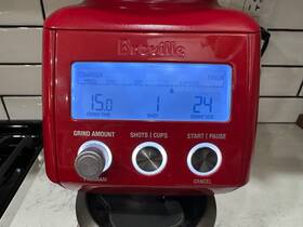 Bcg820cnrxl Breville Smart Coffee Grinder - Red Clean Works Gently Used Condition
