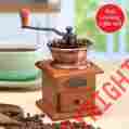 C3446 Unbranded Old Fashioned Coffee Bean Mill Grinder Kitchen Wood Resin 6 3 4 H New