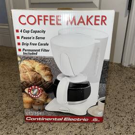 Ce23581 Cafetera Cafeteria Continental Electric 4-cup Coffee Maker White