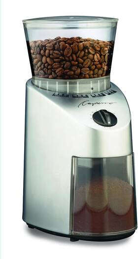 560infinity Capresso 689988764922 Conical Burr Grinder Brushed Silver 8.5-ounce
