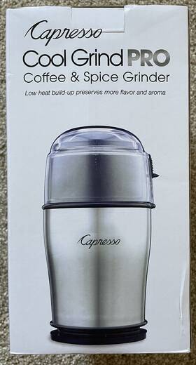 Capresso 794151402263 Cool Grind Pro Coffee And Spice Grinder Silver