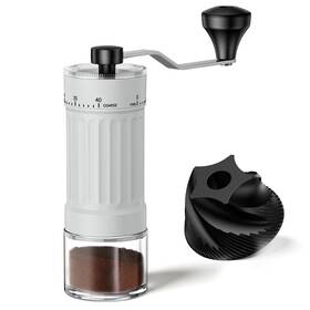 Ceving 724990612295 Mini Manual Coffee Grinder 40 Adjustable Settings Portable Small White