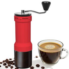 Mcg-03-red Ceving Mini Manual Coffee Grinder 40 Adjustable Settings Portable Hand Crank Red