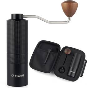 Cf Wisdom Zm-yyg021-b Espresso Manual Burr Coffee Grinder -cnc Stainless Steel Conical Burrs