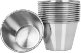 8541891918 Chefman 12 Pack Stainless Steel Sauce Cups 2.5 Oz Commercial Grade Dipping