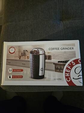 Cc-1057blk Chefs Counter Electric Coffee Grinder 3.5oz Black Blade One Touch