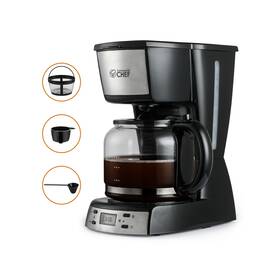 Commercial Chef 810064694677 Coffee Maker With Nylon Filter Black