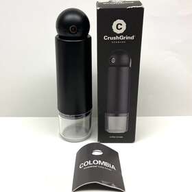 Crushgrind 712898000523 Columbia Manual Adjustable Coffee Ceramic Grinder Portable Black